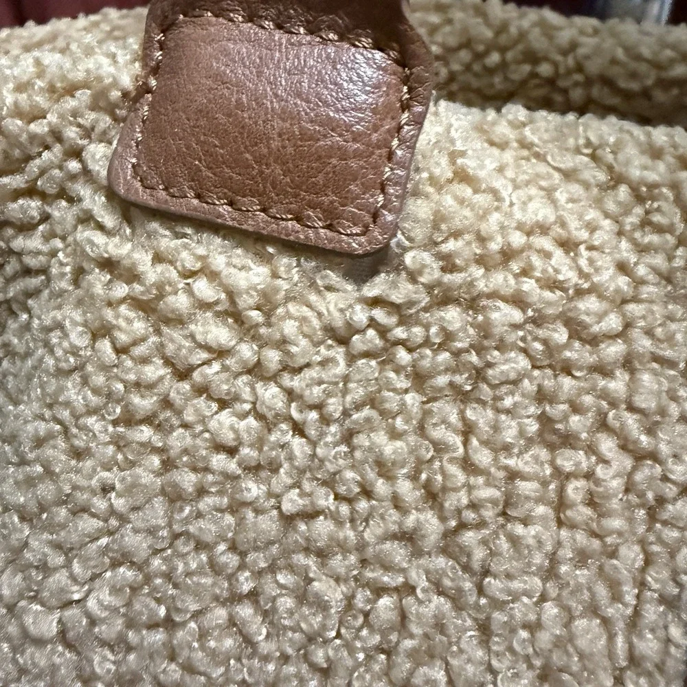 Cozy Teddy Comfort Mommy Bag by Childhome Brown Fuzzy Soft Large Duffle Baby Bag